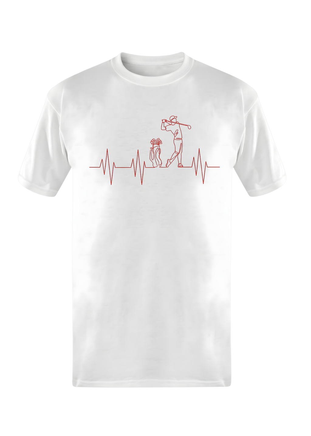 Golf Heartbeat ~ Classic White Tee