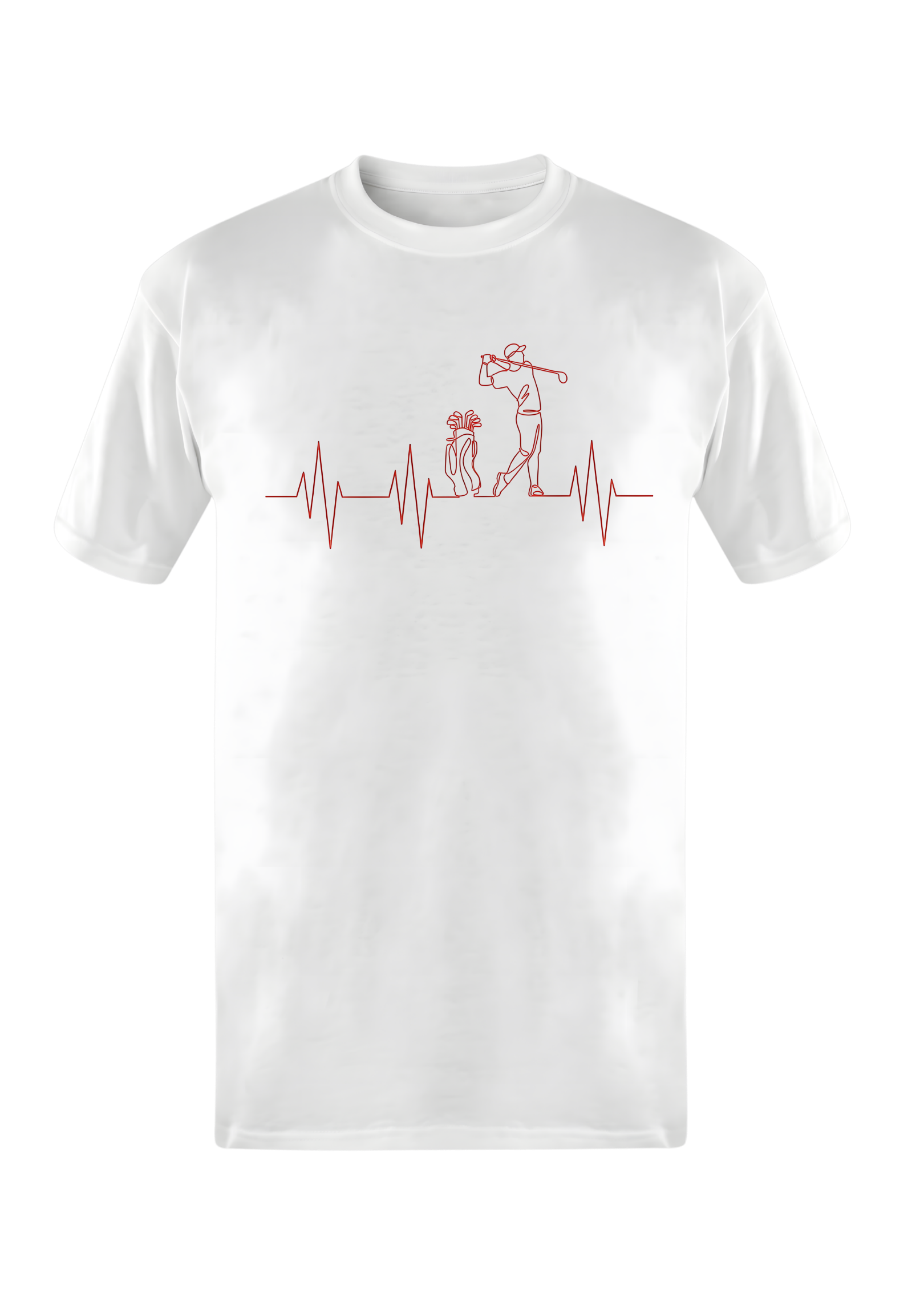 Golf Heartbeat ~ Classic White Tee