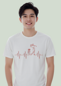 Golf Heartbeat ~ Classic White Tee