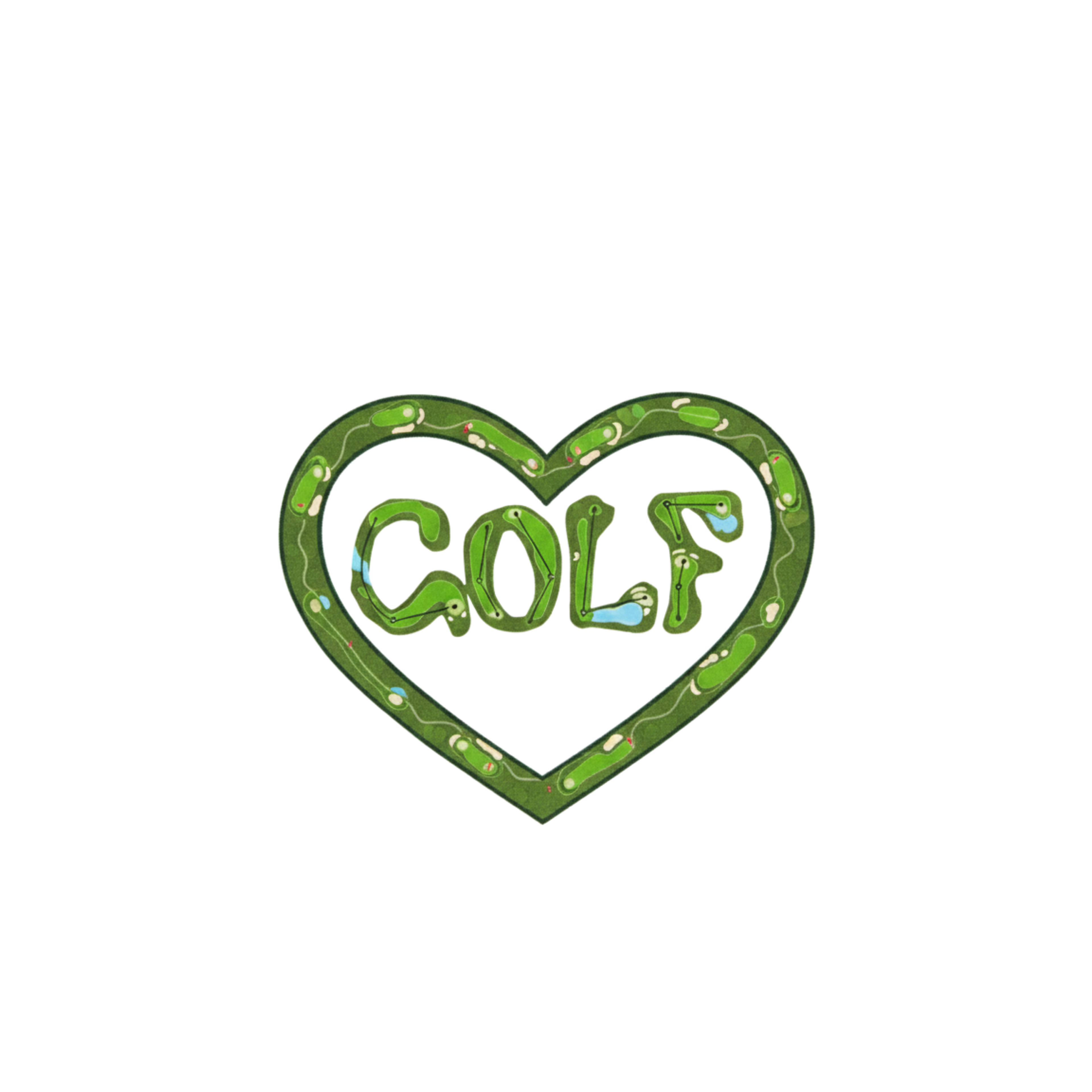 Golf Heart Fairway ~ Classic White Tee (Copy)