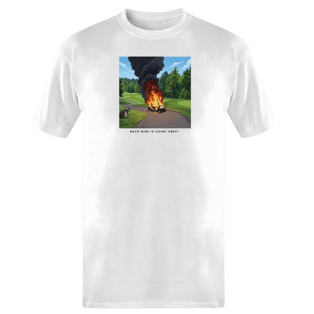 Back Nine is Going Great ~ Classic White Tee - Quiet Tee Club