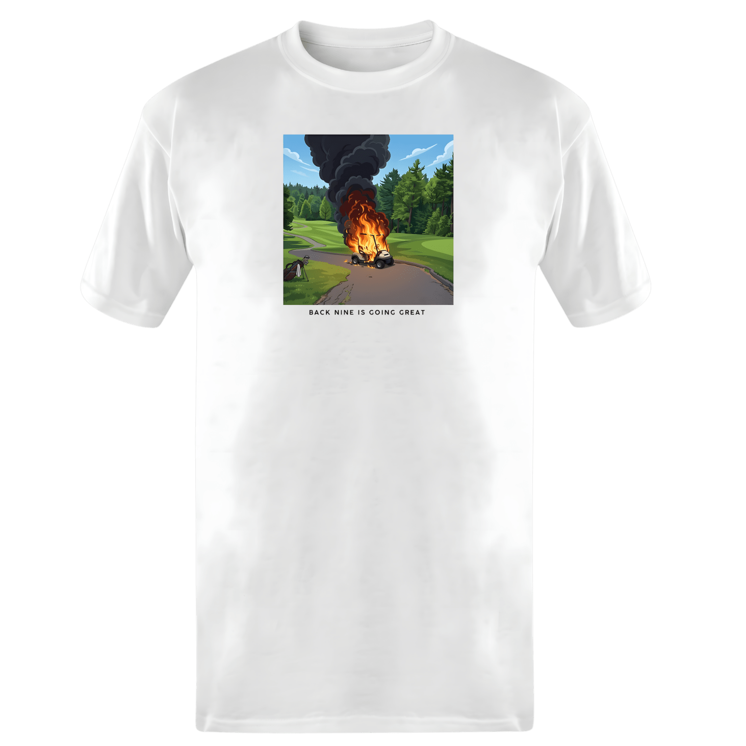Back Nine is Going Great ~ Classic White Tee - Quiet Tee Club