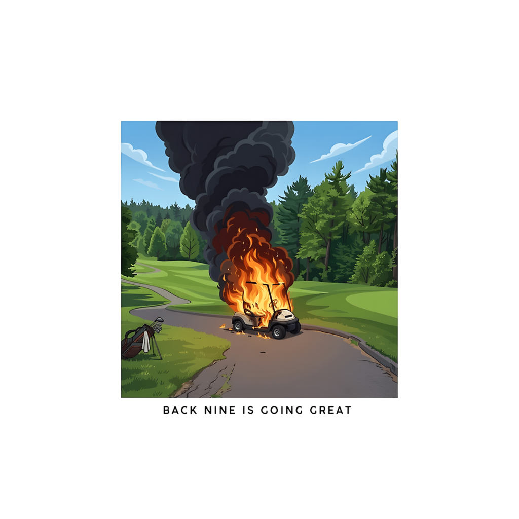 Back Nine is Going Great ~ Classic White Tee - Quiet Tee Club