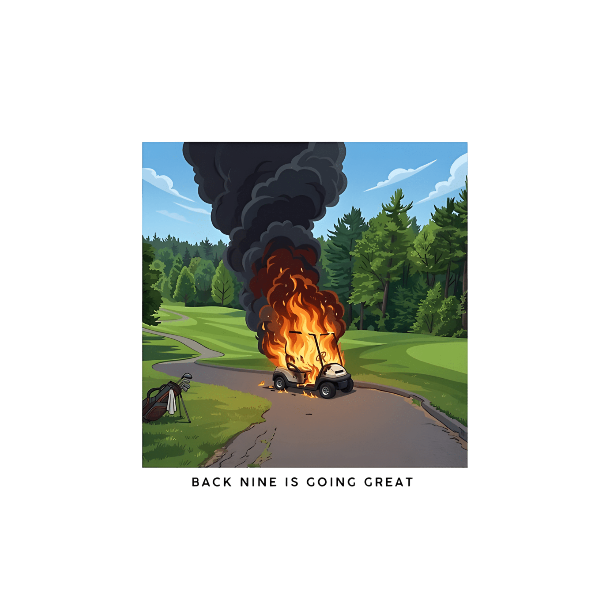 Back Nine is Going Great ~ Classic White Tee - Quiet Tee Club