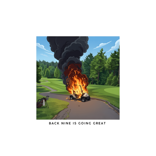 Back Nine is Going Great ~ Classic White Tee - Quiet Tee Club