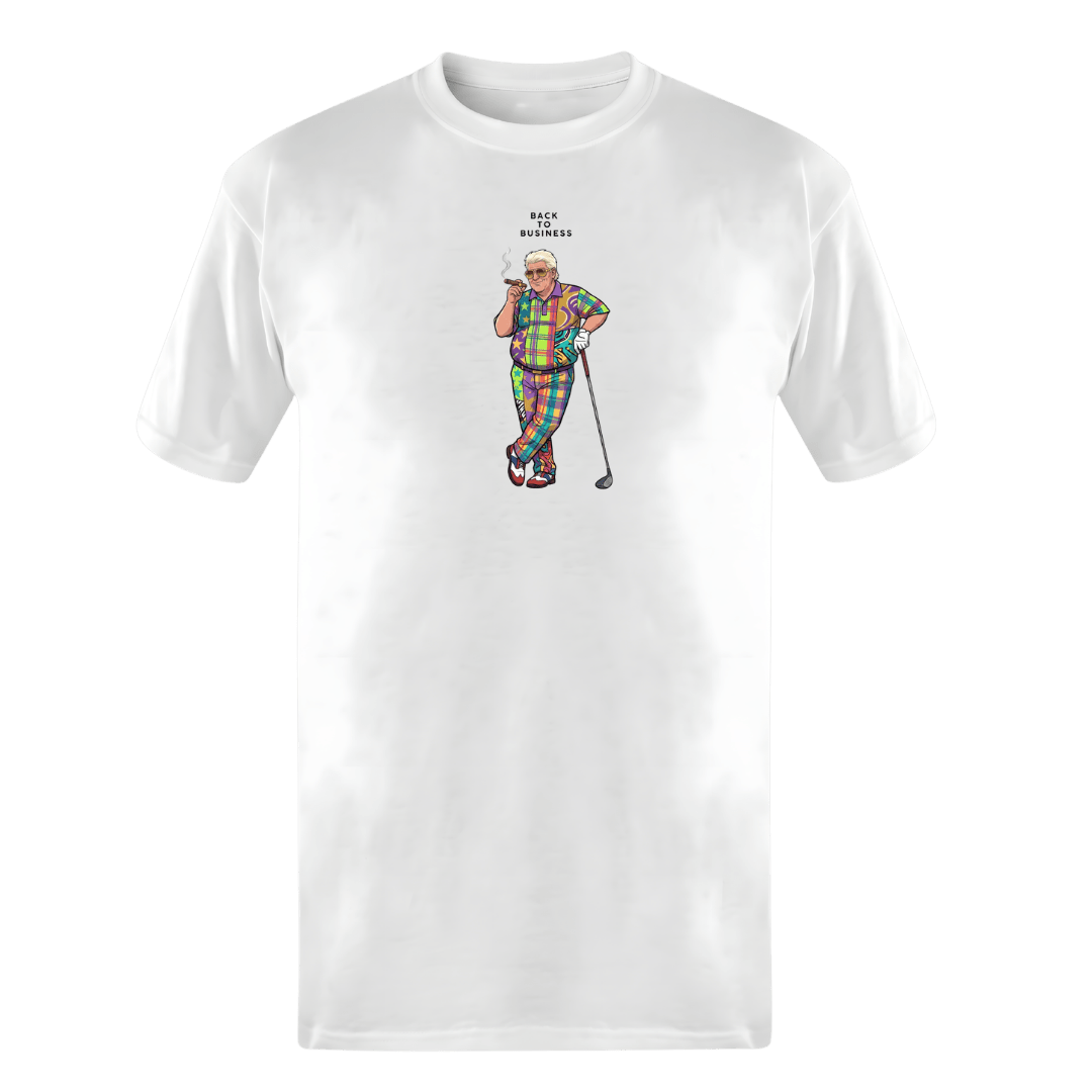 Back to Business ~ Classic White Tee - Quiet Tee Club