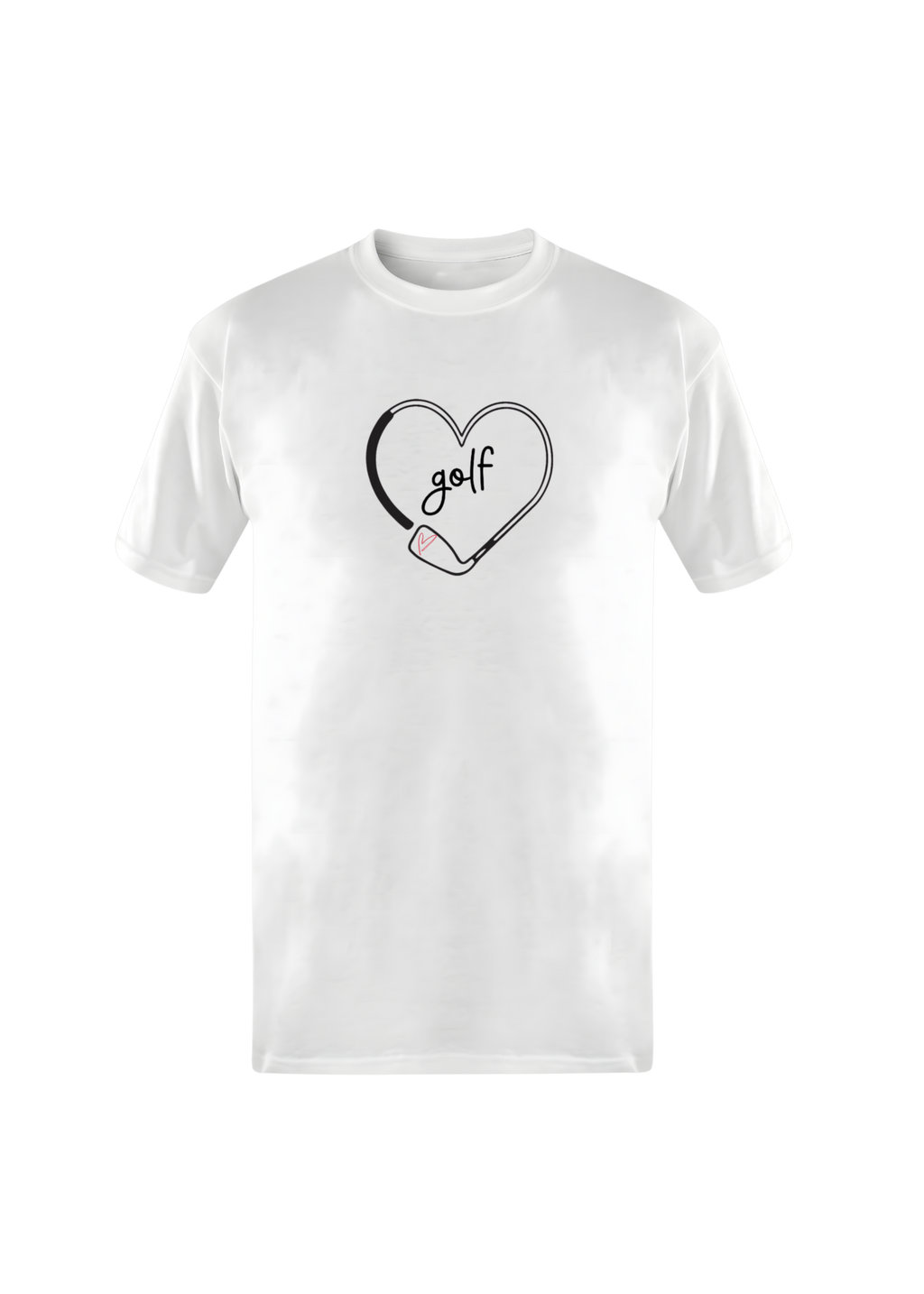 Golf Heart ~ Classic White Tee