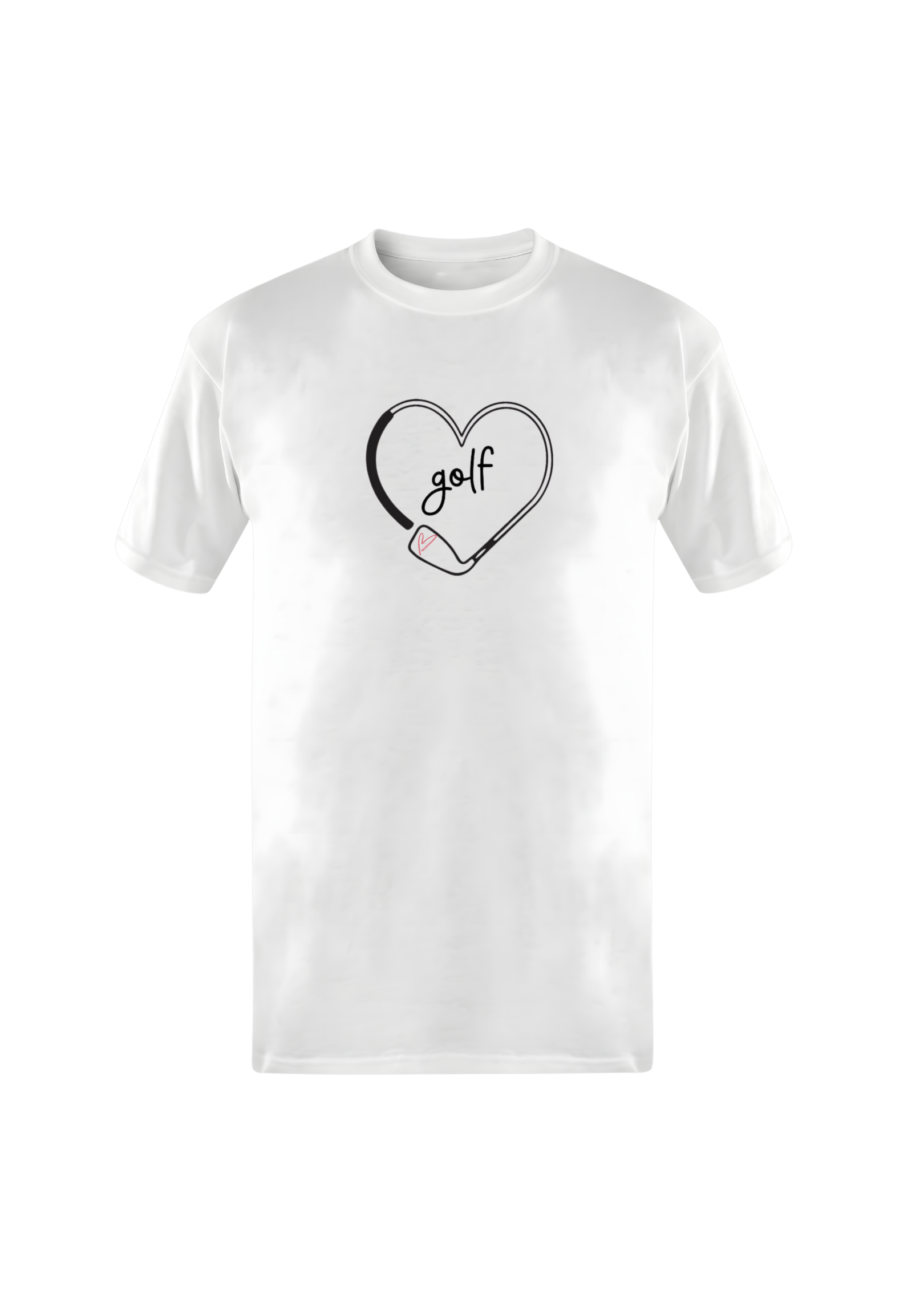 Golf Heart ~ Classic White Tee