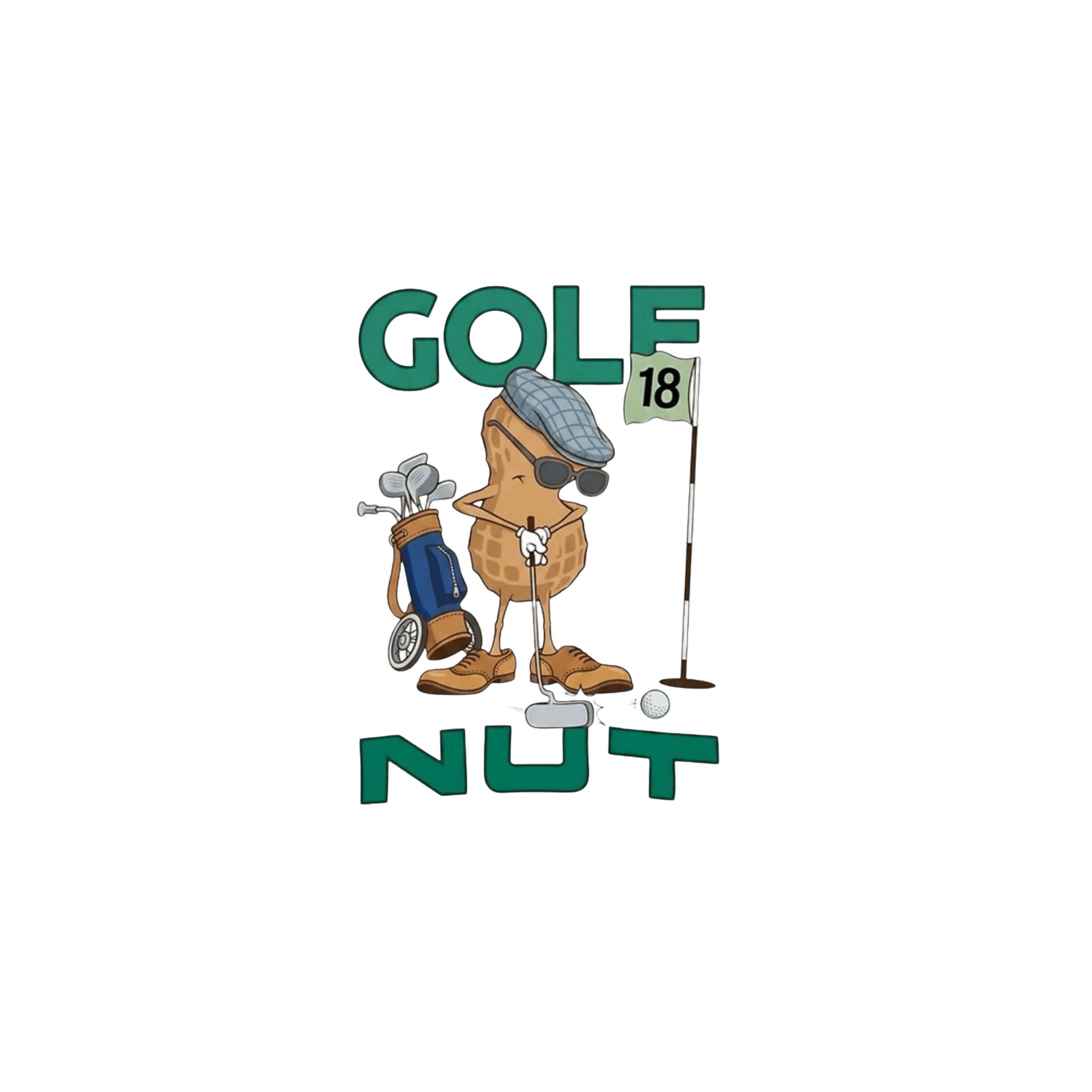 Golf Nut ~ Golf Polo Tee - Quiet Tee Club