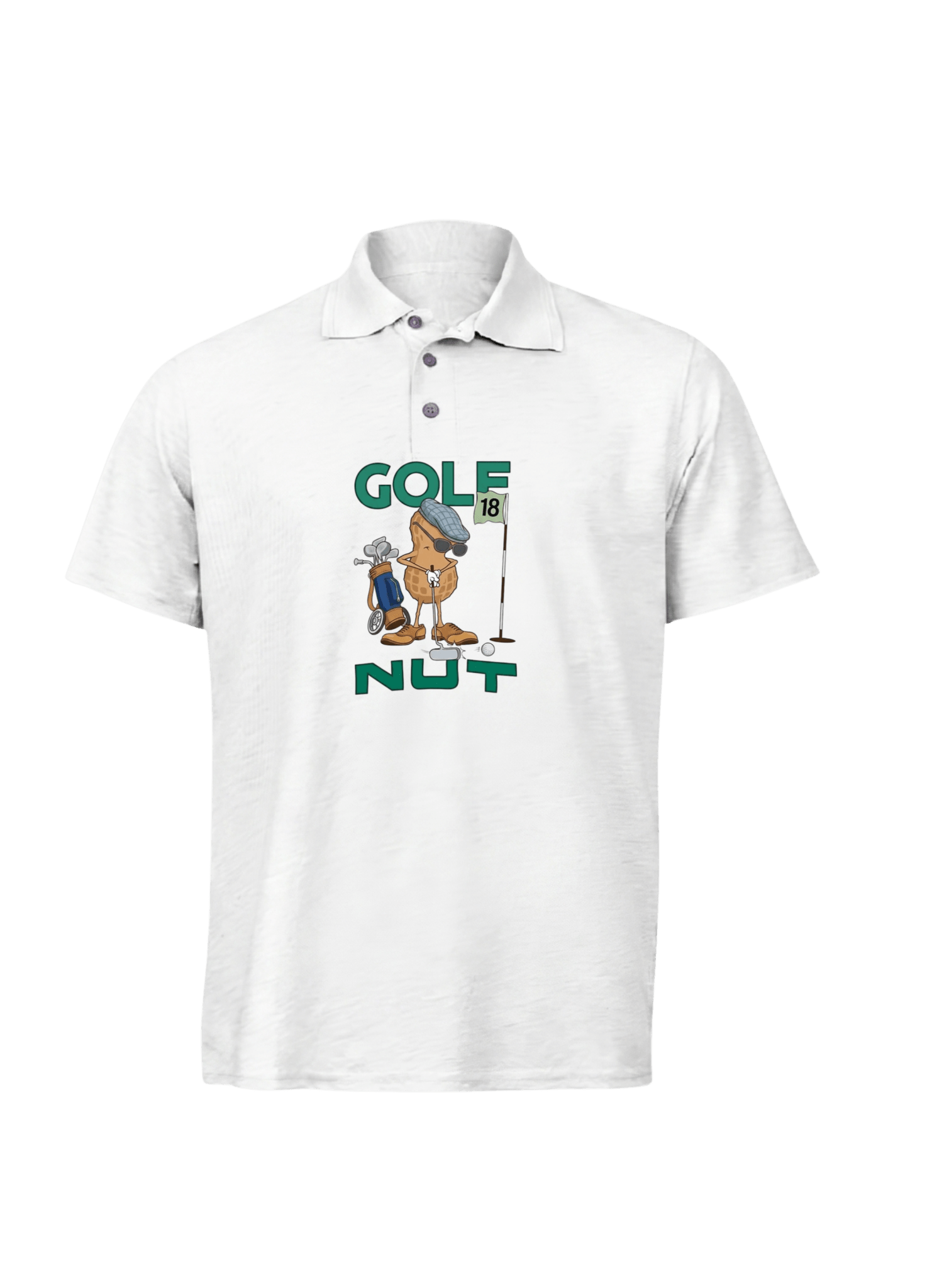 Golf Nut ~ Golf Polo Tee - Quiet Tee Club