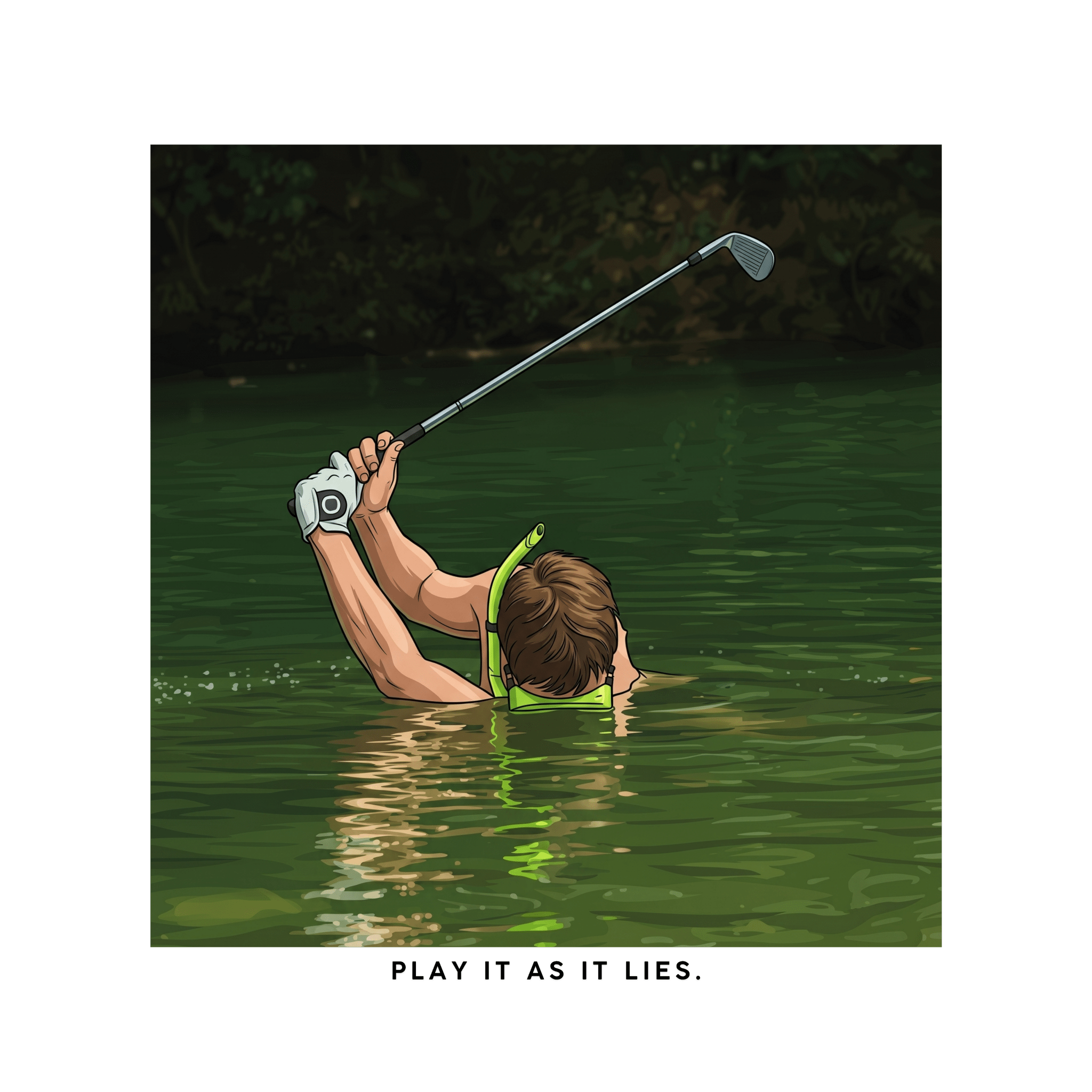 Play It As It Lies ~ Classic White Tee - Quiet Tee Club