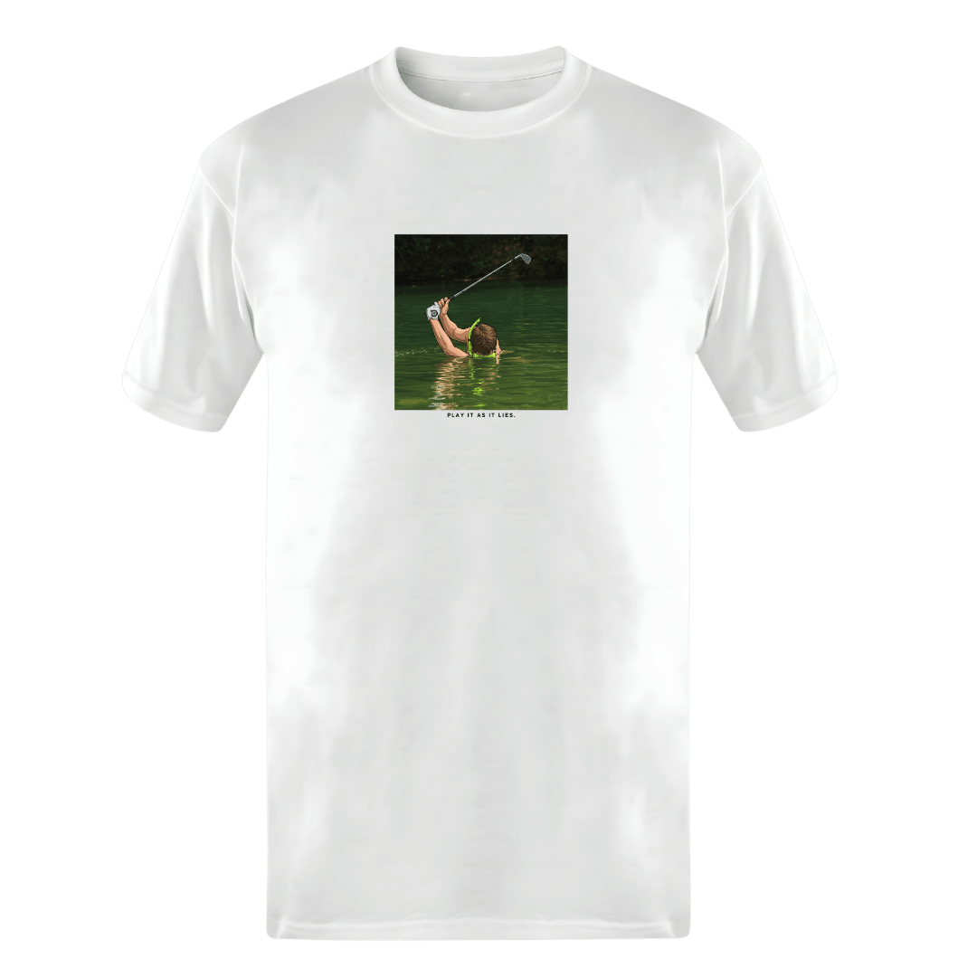 Play It As It Lies ~ Classic White Tee - Quiet Tee Club