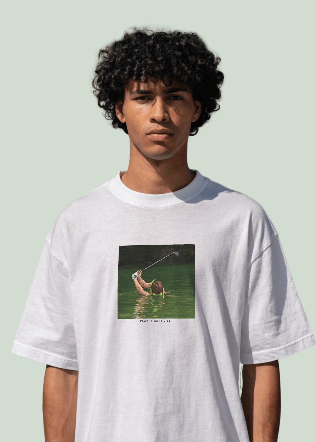 Play It As It Lies ~ Classic White Tee - Quiet Tee Club